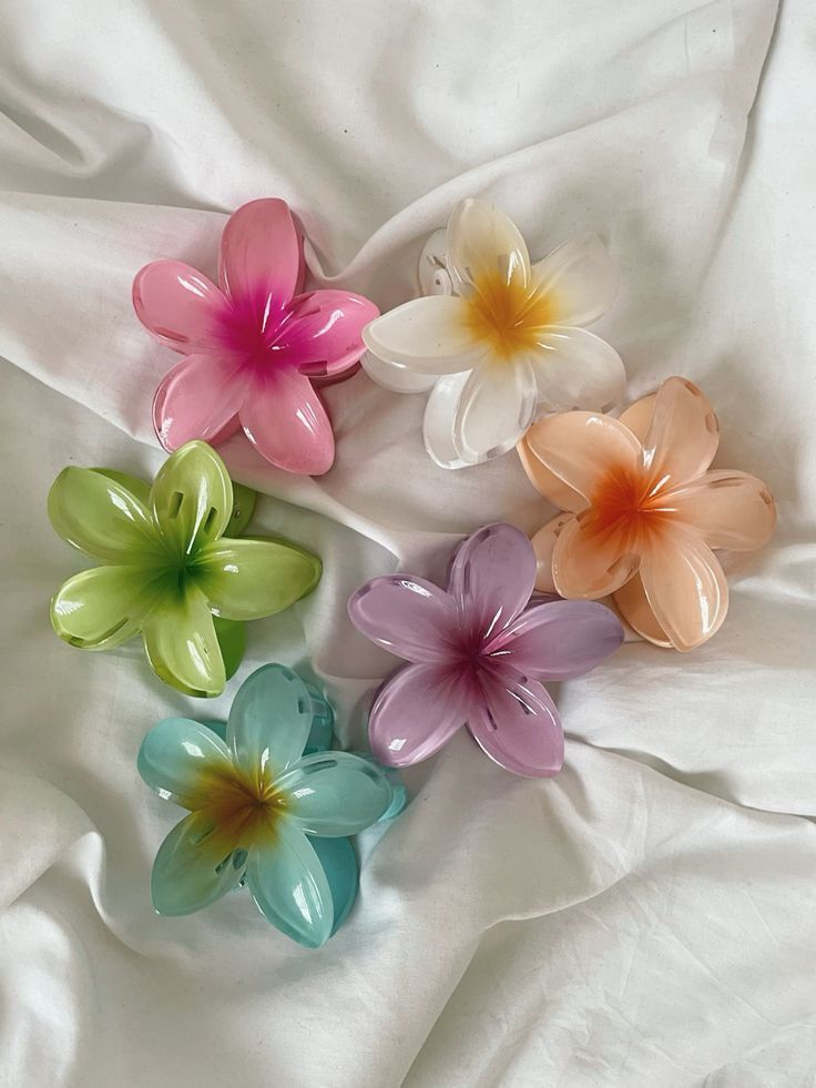 Flower Hair Claw Clips