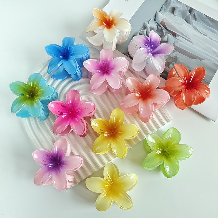 Flower Hair Claw Clips