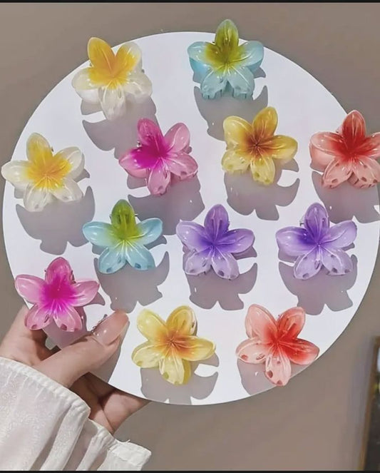Flower Hair Claw Clips