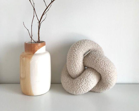 Velvet Knot Ball Pillow