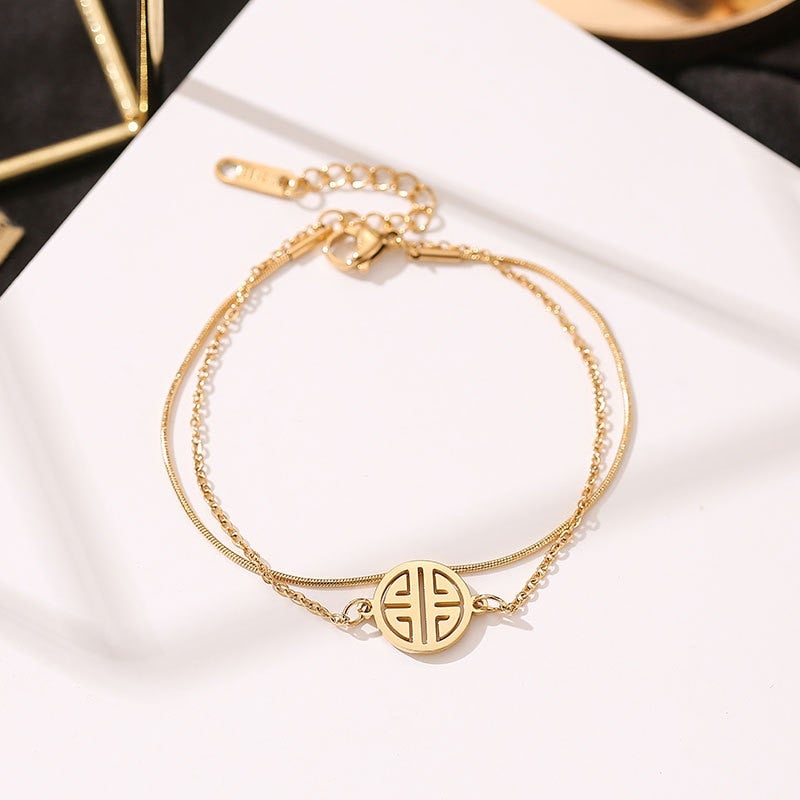 Double layer korean bracelet